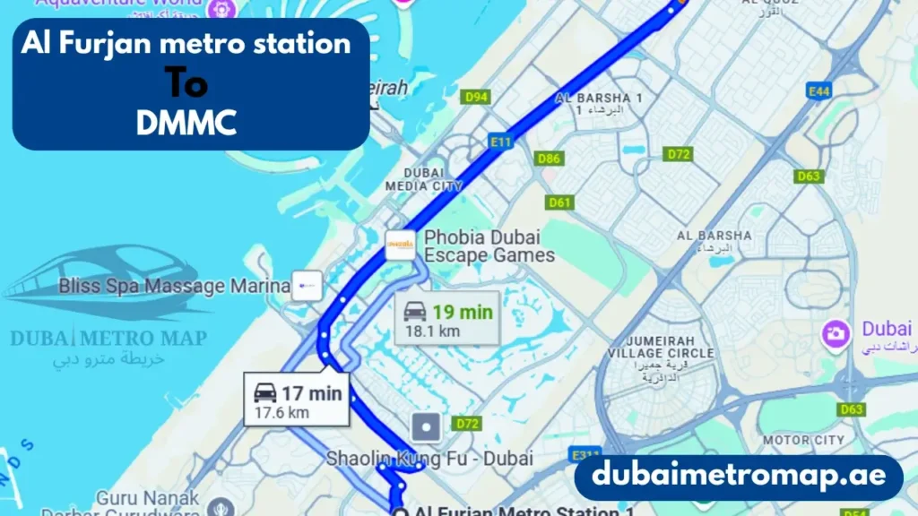 Al Furjan Metro Station Dubai (Red Line), Key Featured, History 7 Al Furjan metro station to DMMC