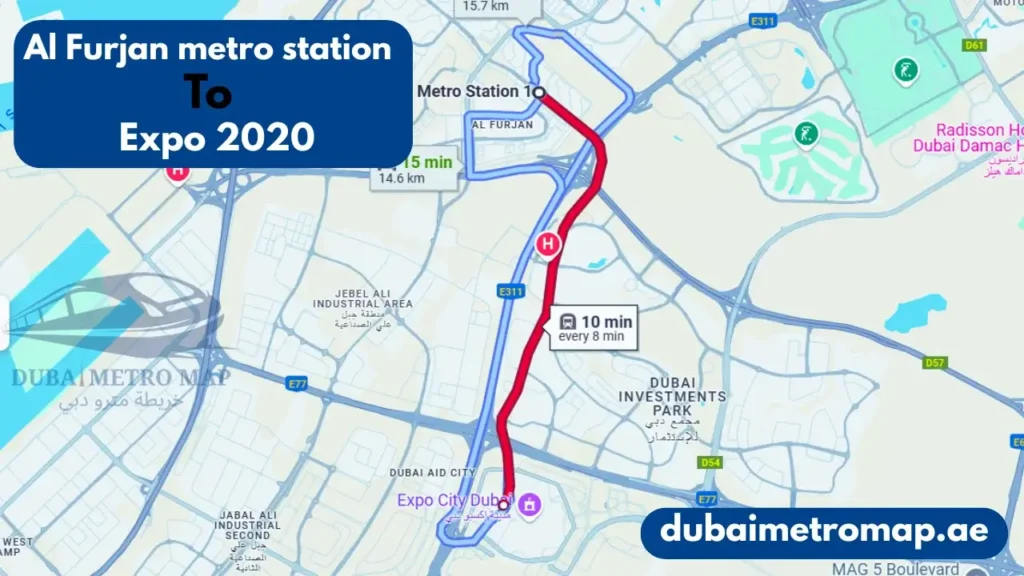 Al Furjan Metro Station Dubai (Red Line), Key Featured, History 10 Al Furjan to Expo 2020