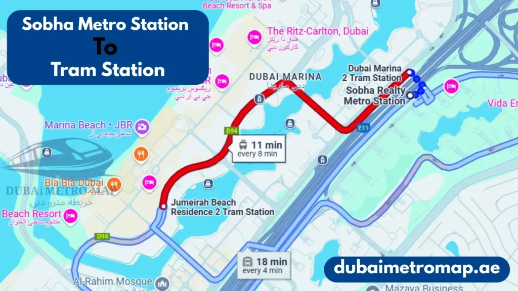 Sobha Realty Metro Station Dubai (Red Line) History, Map & Nearby Attractions 5 Sobha Metro Station to Tram Station